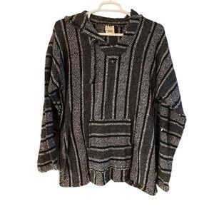 Baja Hooded Jacket Black, Grey and White Size XXL